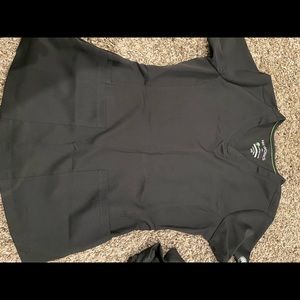 Black healing hands scrub set